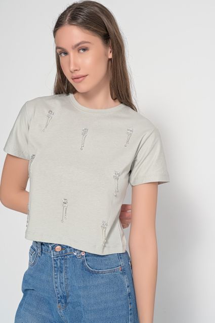 Τ-shirt με strass